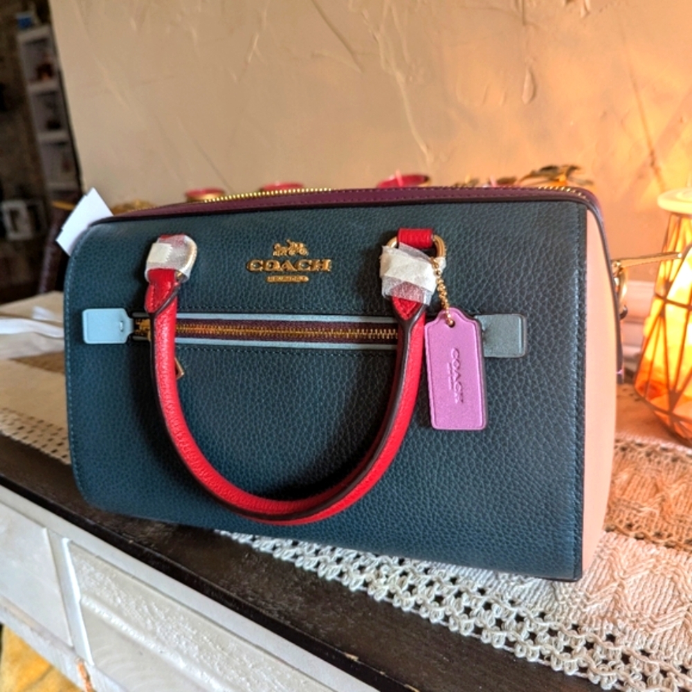 NWT Coach Rowan Colorblock Satchel